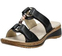 Ara Pantolette HAWAII Damen Glattleder Schwarz Größe 42 mit Klettverschluss