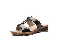 Pantolette ARA "HAWAII" Gr. 40, schwarz (schwarz glänzend) Damen Schuhe Keilpantoletten mit Klett (14322061-40)
