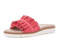 Pantolette ARA "KENT", Damen, Gr. 38, pink (fuchsia), Veloursleder, unifarben, casual, Schuhe, Slides, Flats, Sandale mit geraffter Bandage (11336209-38) fuchsia