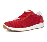 ara Damen LISSABON Sneaker, ROT,Flame,Weiss, 39 EU