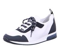 Ara Damen Lissabon Sneaker, Weiss Blau, 37.5 EU