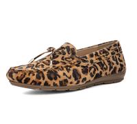 Mokassin ARA "ALABAMA", Damen, Gr. 6,5, braun (leo), Veloursleder, Schuhe Mokassin, Loafer, Mokassin, Flats in Bequemweite G (= weit) (12012958-6,5) leo