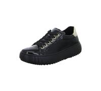 ARA Damen Monaco Low-Cut Sneaker, SCHWARZ,Platin, 36.5 EU Weit