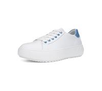 ara Damen Monaco Sneaker, Weiss,Azzuro, 39 EU Weit