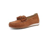 Mokassin ARA "NEW PORT", Damen, Gr. 7 (41), braun (hellbraun), Veloursleder, unifarben, Basic, Schuhe Mokassin, Schlupfschuh, Slipper mit Wechselfußbett, G-Weite (53256148-7) hellbraun