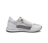 Sneaker ARA "Ara Sneaker Leder", Damen, Gr. 39, weiß, silber, Leder, Schuhe Sneaker (92842248-39) weiß, silber