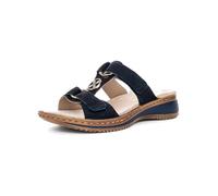 Ara Damen Mokassin Hawaii – Ziegenveloursleder, blau, Keilabsatz – Gr. 39