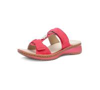 Pantolette ARA "HAWAII", Damen, Gr. 39, beere, Veloursleder, unifarben, Schuhe Pantolette, Keilabsatz, Sommerschuh, Schlupfschuh mit Schmuckelement (73089856-39) beere