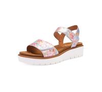 Keilsandalette ARA "BILBAO", Damen, Gr. 43, multicolor, Glattleder, mehrfarbig, Schuhe, Sommerschuh, Sandale, Keilabsatz, Klett, Weite G (weit) (38705400-43) multicolor