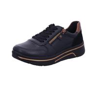 Sneaker ARA "SAPPORO" Gr. 5,5 (38,5), schwarz (schwarz, bronzefarben) Damen Schuhe Sneaker Freizeitschuh, Halbschuh, Schnürschuh in Komfortweite H = sehr weit (60390626-5,5)