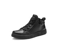 ARA Damen Schnürer Mid-cut Sneaker, Schwarz 046709, 38 EU