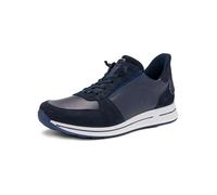 Slip-On Sneaker ARA "OSAKA", Damen, Gr. 9 (43), blau (dunkelblau), Veloursleder, Glattleder, unifarben, sportlich, Schuhe, Keilsneaker, Schnürschuh mit Easy2Go-Einschlupf (37233703-9) dunkelblau