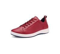 Sneaker ARA "ROMA", Damen, Gr. 6,5, rot, Glattleder, unifarben, Schuhe Sneaker, Freizeitschuh, Halbschuh, Schnürschuh mit High Soft Fußbett, G-Weite (19759647-6,5) rot