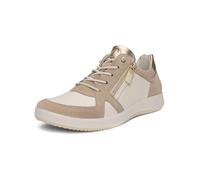 Slip-On Sneaker ARA "ROMA", Damen, Gr. 8 (42), weiß, hellbeige, Textil, Veloursleder, kontrastfarbene Details, Schuhe, Freizeitschuh, Halbschuh, Schnürschuh in Komfortweite H (=sehr weit) (99468336-8)