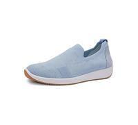 Slipper ARA "LISSABON", Damen, Gr. 8 (42), hellblau, Textil, Veloursleder, unifarben, Basic, Schuhe Slipper, Slip-On-Sneaker, Schlupfschuh, Komfortschuh in Weite G (49380834-8)