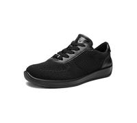 Sneaker ARA "LISSABON", Damen, Gr. 6,5, schwarz, Textil, Glattleder, Lackleder, unifarben, sportlich, Schuhe, Freizeitschuh, Schnürschuh in Bequemweite G (= weit) (46549852-6,5) schwarz