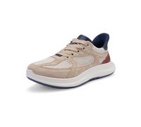 Keilsneaker ARA "MOTION", Damen, Gr. 41, creme kombiniert, Glattleder, Textil, Veloursleder, Schuhe, Freizeitschuh, Halbschuh, Schnürschuh in Komfortweite H (=sehr weit) (19487127-41) creme kombiniert