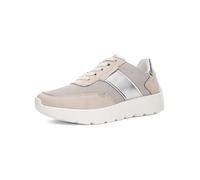 Ara Keilsneaker New York Damen sportlich Hellbeige/Silber Velourslederimitat/Textil Gr. 38