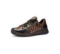 ara Osaka Sneaker schwarz nuts mocca für Damen, animal, Größe 43 EU / 9 UK