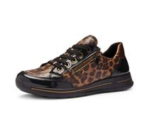 ara Osaka Sneaker schwarz nuts mocca für Damen, animal, Größe 38 EU / 5 UK