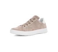 Sneaker ARA "ROM", Damen, Gr. 4,5 (37,5), beige (beige, weiß), Veloursleder, kontrastfarbene Details, Schuhe Sneaker, Schnürschuh, Retro Sneaker, Komfortschuh in Bequemweite G (= weit) (58283213-4,5)