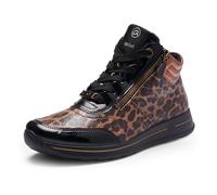 ara Osaka Sneaker mocca schwarz für Damen, animal, Größe 39 EU / 6 UK
