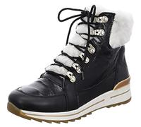 ara Stiefelette Leder Schwarz Lack Warmfutter