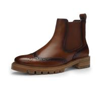 Ara Chelseaboots Tulsa Damen Glattleder, elastischer Einsatz, Lyralochung, Cognac Gr. 40 (6,5 UK)
