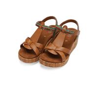 Keilsandalette ARA "Ara Sandalen Glattleder", Damen, Gr. 37, cognac, Glattleder, Schuhe (18544244-37) cognac