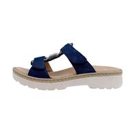 Pantolette ARA "CAPRI", Damen, Gr. 39, blau (dunkelblau), Veloursleder, unifarben, casual, Schuhe, Sandale, Sommerschuh in Weite G (= weit) (40448419-39) dunkelblau
