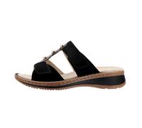 Ara Pantolette Hawaii – Ziegenveloursleder schwarz – Keilabsatz – Gr. 42 – Weite G