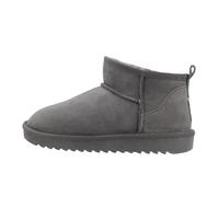 Winterboots ARA "ALASKA Short", Damen, Gr. 43, grau (light, grau hellgrau short), Lammfell, Veloursleder, unifarben, Schuhe Winterboots, Schlupfboots, Snowboots, Winterboots mit Anziehlasche (37544760