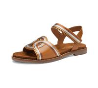 Damen Sandale Elba Cognac,Whisky,Silver,Bronce Gr. 41