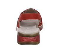 Riemchensandale ARA "HAWAII", Damen, Gr. 39, rot (dunkelrot), Veloursleder, unifarben, feminin, Schuhe, Sommerschuh, Sandalette, Keilabsatz, mit Stretch-Bänder, G-Weite (29057557-39) dunkelrot