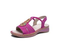 Sandale ARA "HAWAII" Gr. 38, pink Damen Schuhe Flats Sommerschuh, Sandalette, Keilabsatz, mit Schmuck, Weite G (= weit) (64288867-38)