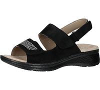 ara Sandalen Veloursleder Schwarz