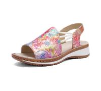 Riemchensandale ARA "Ara Sandalen Leder", Damen, Gr. 41, mehrfarbig, Leder, Schuhe Riemchensandale (96162234-41) mehrfarbig