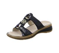 Pantolette ARA "HAWAII" Gr. 39, schwarz (schwarz glänzend) Damen Schuhe Keilschuhe mit Klett (14322061-39)