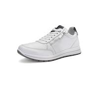 ara Herren Matteo Sneaker, Weiss,BLAU, 42 EU Weit