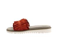 Pantolette ARA "KENT", Damen, Gr. 38, orange, Veloursleder, unifarben, casual, Schuhe, Slides, Flats, Sandale mit geraffter Bandage (52123912-38) orange