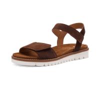 Riemchensandale ARA "KENT", Damen, Gr. 43, mokka, Glattleder, unifarben, Basic, Schuhe Riemchensandale, Keilsandalette, Sommerschuh mit High Soft-Funktion, G-Weite (40140510-43)