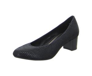 ara Knokke Pumps schwarz Lack-Streifen 12-11486 für Damen, schwarz, Größe 37 ½ EU / 4,5 UK