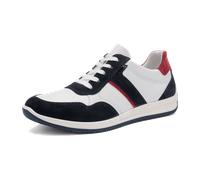 ara Herren Lando Sneaker, BLAU,Weiss,Cherry, 43 EU Weit