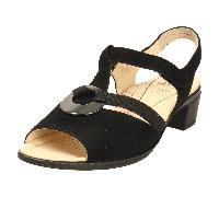 Ara Sandalette Lugano – bequeme Weite G – Damen Schwarz Größe 42