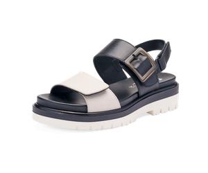 ara Malaga Sandale cream schwarz für Damen, schwarz, Größe 35 EU