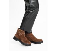 Stiefelette ARA "MANCHESTER", Damen, Gr. 6 (39), braun (dunkelbraun), Veloursleder, unifarben, klassisch, Schuhe, Biker Boots, Stiefel in Komfortweite H (= sehr weit) (13782764-6) dunkelbraun