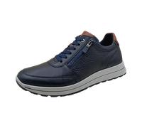 Ara Herrensneaker Matteo – Blau/Cognac – Größe 44 Weit