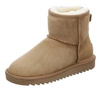 Ara Schlupfboots Alaska Classic Short Damen Cognac Veloursleder Lammfell Weite G Gr. 37