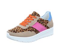 ara Damen New York Sneaker, Sand,Natur,Orchidee-Azzuro, 35 EU Weit