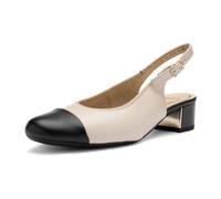 Slingpumps ARA "Ara Pumps Leder", Damen, Gr. 42, beige, schwarz, Leder, Schuhe Slingpumps (51921254-42) beige, schwarz